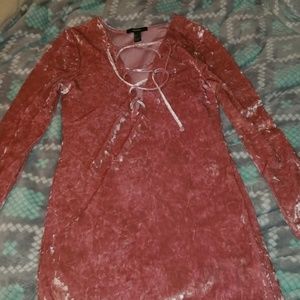 Pink Velvet Dress